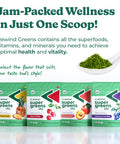 Rewind Best Tasting Super Greens Powder with 40+ Superfoods - Delicious Daily Green Powder with Vitamin B12 Zinc Vitamin C Magnesium & Calcium - Green Juice Superfood Mix - Pineapple Flavor
