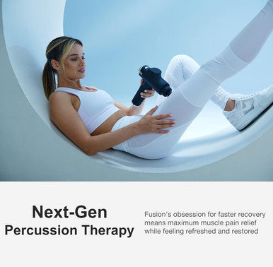 Fusion Black Pro Deep Tissue Massage Gun For Athletes - Percussion Massager For Pain Relief, Muscle Therapy And Relaxation