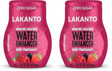 Lakanto Sugar Free Water Enhancer - Sweetened with Monk Fruit Sweetener and Erythritol, On the Go Liquid H2O Hydration, Zero Sugar, Naturally Flavored - Mango Passionfruit (1.67 fl oz - Pack of 6)