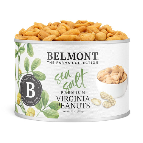 Belmont Peanuts Gourmet Sea-Salted Virginia Peanuts, 20 oz (1 Pack) ÃƒÂ¢Ã¢â€šÂ¬Ã¢â‚¬Å“ Only 3 Simple Ingredients, No Preservatives, 7g Protein ÃƒÂ¢Ã¢â€šÂ¬Ã¢â‚¬Å“ A Premium, Salty, Crunchy, Hand Seasoned Snack