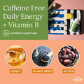 Noor Vitamins Energy+ Multivitamin Halal Vitamin For Energy Production & Immunity, 26 Vitamins & Minerals, Black Seed, Dates, Honey, For Men & Women. Gelatin Free, 2 Month Supply