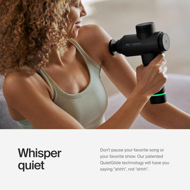 Hyperice Hypervolt 2 Black - Featuring Quiet Glide Technology - Handheld Percussion Massage Gun | 3 Speeds 5 Interchangeable Heads | Helps Relieve Sore Muscles and Stiffness |FSA and HSA Eligible