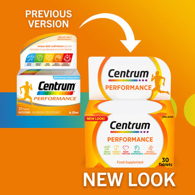 Centrum Performance Multivitamin Tablets For Men And Women Vitamins With 21 Essential Nutrients Including Vitamin C D And Iron 30 Ct (Packaging And Tablet Colour May Vary Slightly)