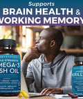 Antarctic Krill Oil, Elderberry Vitamin C & Zinc and Triple-Strength Omega 3 Fish Oil Bundle, 1250 mg Krill Oil & 2,200 mg Fish Oil Providing Omega 3 EPA and DHA, Elderberry for Immune Support
