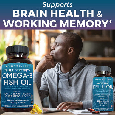 Antarctic Krill Oil, Elderberry Vitamin C & Zinc and Triple-Strength Omega 3 Fish Oil Bundle, 1250 mg Krill Oil & 2,200 mg Fish Oil Providing Omega 3 EPA and DHA, Elderberry for Immune Support