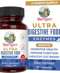 Maryruth Organics Ultra Digestive Enzymes Capsules | Up to 2 Month Supply | Supplement for Gut Health Support | Digestion & Immune Support with Amylase | Lipase & Lactase | Vegan | 60 Count