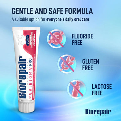 Biorepair Peribioma Pro - Hydroxyapatite Toothpaste For Daily Use Fluoride Toothpaste For Healthy Mouth & Gums Helps Prevents Plaque Formation Oral Care Adults & Kids Made In Italy 3.39 Oz