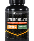 Healthfare Hyaluronic Acid Capsules | 250 Mg | 210 Count | Includes 25 Mg Vitamin C Per Serving | Supports Skin Hydration & Joint Lubrication | Non-Gmo | Gluten Free