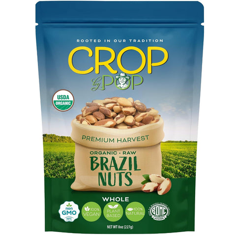 NUT CRAVINGS - Brazil Nuts Roasted & Salted - No Shell, Whole (16oz - 1 LB) Packed Fresh in Resealable Bag - Healthy Protein Food Snack, Food Assortments