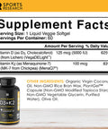 Sports Research Vitamin D3K2 5000iu Softgels 60ct Biotin Gummies 5000mcg 60ct Bundle