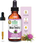 Botanic Choice Milk Thistle Liquid Extract, Alcohol Free, Gluten Free, Fast Acting Traditional Liver Favorite, 1 Fl. Oz