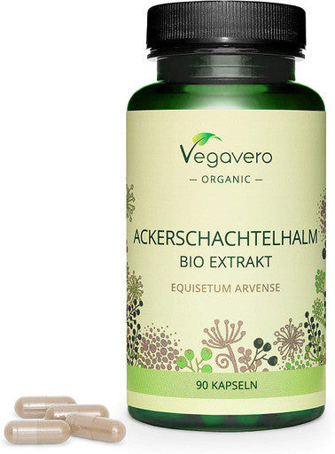 Vegavero Horsetail 1000mg VegaveroÃƒâ€šÃ‚Â® | 100% Organic | Natural Source of Silica | NO Additives | Hair, Skin & Nail Supplement | Equisetum Arvense Extract | 90 Vegan Capsules