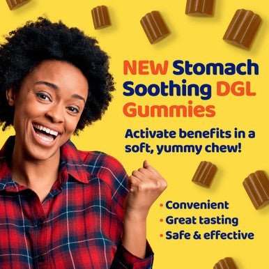Enzymedica, Dgl Stomach Soothe Gummies, Supports Digestive Health And Occasional Heartburn, Chocolate, 74 Count
