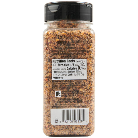 McCormick Grill Mates Seasoning, Montreal Steak, No MSG Added, Gluten Free, No Artificial Flavors, For Transforming Everyday Cuts of Meat and Vegetables into a Grilling Masterpiece, 11.62 oz