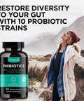 High Potency Probiotics 10 Strains 30 Billion CFUs [30 Time-Release Capsules] Digestive Health Supplement for Men & Women Shelf-Stable Lactobacillus Acidophilus Bifidobacterium Immune Support