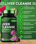 Liver Cleanse Detox and Support Supplement 21 Natural Herbs for Your Liver Advanced Formula for Enhanced Liver Health Contains Milk Thistle Extract Artichoke Dandelion and More