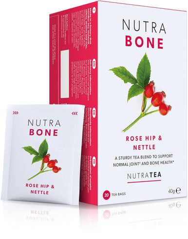 Nutra Tea Nutra Tea NUTRABONE - Bone Health Tea Includes Rose Hip Ginkgo Biloba and Yucca - for Bone Strength and Support - 20 Enveloped Tea Bags Herbal Tea