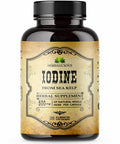 HERBALICIOUS Iodine Sea Kelp Natural Iodine Pure Healthy Thyroid Support Natural Antioxidants Thyroid Support With Iodine Metabolism Energy Immune Booster - 100Caps