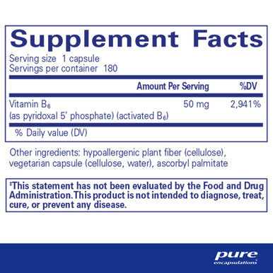Pure Encapsulations P5P 50 Vitamin B6 180 Capsules