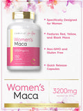 Carlyle Maca Root Capsules for Women 3200mg | 150 Count | Non-GMO Gluten Supplement | for Her