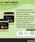 Greenive Hemp Hot Cream Soothing Moisturizing Hemp Hot Cream (1,000Mg Jar)