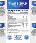 B Complex Gummies Extra Strength Vitamin B Gummy - Tasty Raspberry Vitamins with Niacin, B6, Folic Acid, B12 and Biotin - Best Energy Support and Immune Support for Women and Men - 60 Gummies