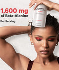 Codeage Liposomal Beta Alanine Supplement CarnoSyn Beta Alanine 1600 mg, 2-Month Supply Liposomal for Bioavailability Pre Workout Sport Performance and Muscles Support Non-GMO 180 Capsules