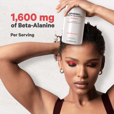 Codeage Liposomal Beta Alanine Supplement CarnoSyn Beta Alanine 1600 mg, 2-Month Supply Liposomal for Bioavailability Pre Workout Sport Performance and Muscles Support Non-GMO 180 Capsules
