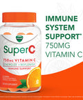 Vicks Super C Vitamin C Gummies, Energize + Replenish, Daytime Supplement for Immune Support with Vitamin C, B Vitamins, Green Tea Extract, Ginseng, and Goji Berries, Citrus Flavored, 36 Gummies