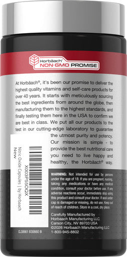 Horbaach Nitric Oxide Beet Root Capsules 180 Count