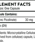 Thorne Zinc Picolinate 30 Mg - Well-Absorbed Zinc Supplement For Growth And Immune Function - 60 Capsules