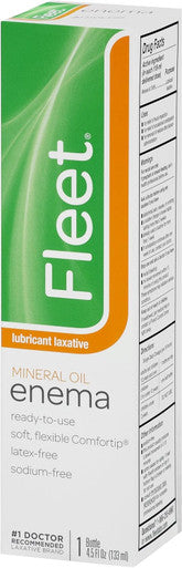 Fleet Laxative Mineral Oil Enema For Constipation 4.5 Fl Oz (Pack Of 12)
