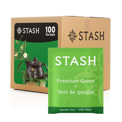 Stash Tea Ginger Peach Green Tea & Matcha Blend, Box of 100 Tea Bags (Packaging May Vary) | Zesty, fruity blend with peach, ginger and matcha notes, Non-GMO Project Verified and foil-sealed freshness