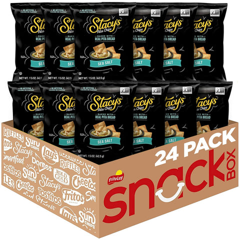 StacyÃƒÂ¢Ã¢â€šÂ¬Ã¢â€žÂ¢s Pita Chips, Cinnamon Sugar, No Artificial Colors or Flavors, 1.5 oz (Pack of 24)