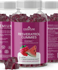 Cognitune Resveratrol Gummies - Sugar Natural Raspberry Watermelon Flavor 1500mg Resveratrol Supplement for Heart Brain Immune Support & Wellness Powerful Antioxidant with Anti-Aging Benefits