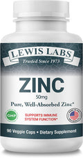Zinc Supplement 50mg Pure Zinc Citrate Vitamins for Adults for Immune Support zinc 50mg Metabolism Acne Skin Health Energy Powerful Herbal Antioxidant Supplement for Men Women 90 Capsules