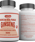 Mill Bay Korean Red Panax Ginseng Supplement Used in Herbal Medicine to Help Enhance Physical Performance, Increase Energy and as an Adaptogen - 100 Capsules (Strength 500 mg)