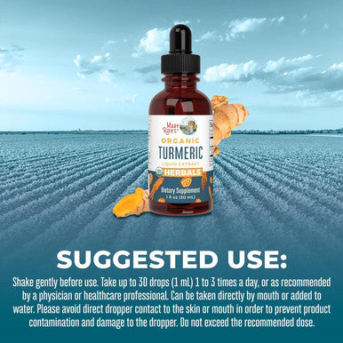 Maryruth Organics Turmeric Curcumin Liquid Drops Sugar | USDA Organic | Organic Turmeric Supplement | Joint Support Supplement | Liver Support | Non-GMO | Gluten | Vegan | 1 Fl Oz