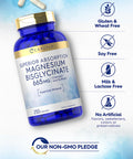 Buffered Magnesium Bisglycinate 665 Mg | 250 Capsules | Chelated Essential Mineral | Non-Gmo And Gluten Free Supplement
