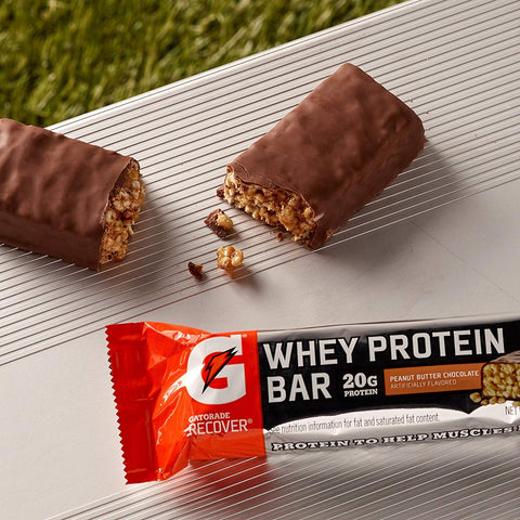 Gatorade Whey Protein Bars Peanut Butter Chocolate, 2.8 Oz, 6 Ct