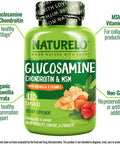 NATURELO Glucosamine Chondroitin MSM with Boswellia and Vitamin C - Supplement for Joint Comfort, Mobility, and Strength - 120 Capsules