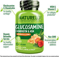 NATURELO Glucosamine Chondroitin MSM with Boswellia and Vitamin C - Supplement for Joint Comfort, Mobility, and Strength - 120 Capsules