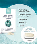 Healthspan 1,000mg Marine Collagen Complex | 800mg Type I + 200mg Type II Collagen | Support Your Joints, Bones & Connective Tissue | Added Benefits for Skin & Beauty
