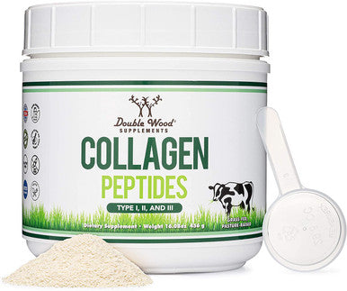 Hydrolyzed Collagen Peptides Protein Powder Keto 16.08oz Multi Type 1 2 and 3 Grass Fed Bovine SourceColageno Hidrolizado for Women and Men Unflavored No Clump with Scoop