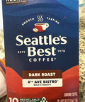 Seattle's Best Coffee 6th Avenue Bistro Bold & Roasty Level 4 Dark Roast -10 K-Cup Pods