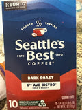Seattle's Best Coffee 6th Avenue Bistro Bold & Roasty Level 4 Dark Roast -10 K-Cup Pods