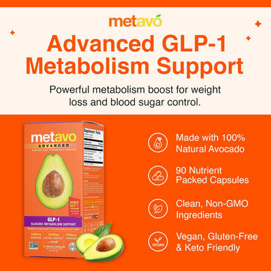 Advanced Glp-1 Metabolism Support Boost Metabolism, Manage Glucose Spikes, & Enhance Energy 90 Easy To Swallow Capsules