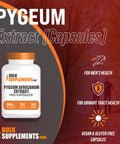 BulkSupplements Pygeum Africanum Extract Capsules - Herbal Supplement, from Pygeum Africanum Bark - 1 Pygeum 500mg Capsule , Vegan & (120 Veg Capsules)