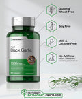 Aged Black Garlic Capsules 1500mg | 60 Count | Fermented Extract Supplement | Non-GMO, Gluten Free | by Horbaach