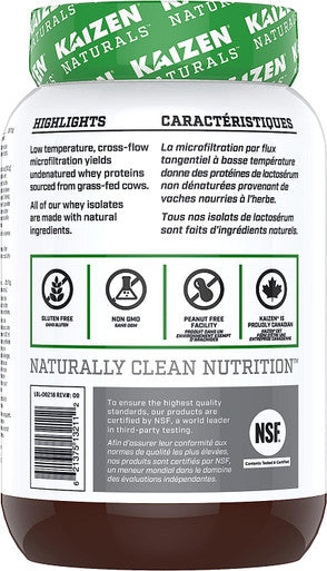 KAIZEN NATURALS Whey Isolate - decadent chocolate 840g 840 gram